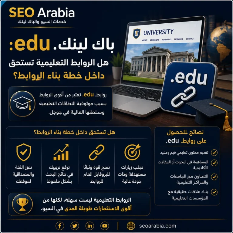 باك لينك .edu: هل الروابط التعليمية تستحق داخل خطة بناء الروابط؟ |سيو العربية